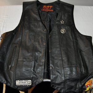 Black Hot leathers 4XL Vest